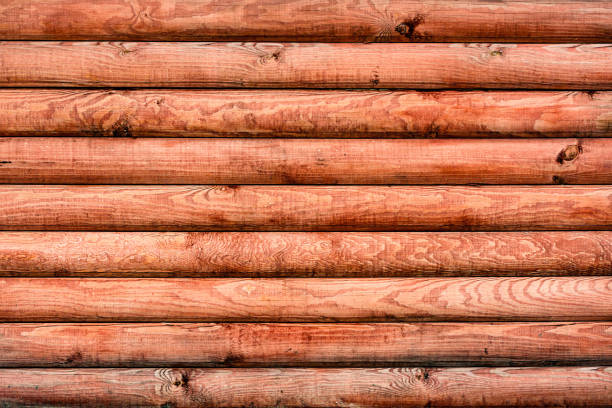 istock expressive texture of modern wood panels imitating logs 897081902