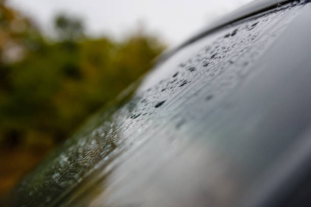 istock Rain drops on the windscreen of car 897088940