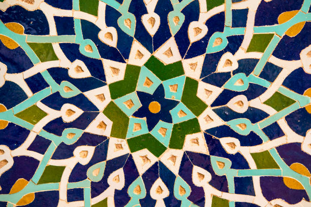 Mosaic wall decoration, Friday Mosque, Yazd, Iran