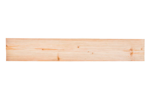istock Brown wooden board with natural striped pattern for background, wooden surface for add text or design decoration. isolated on white background with clipping path. 897158576
