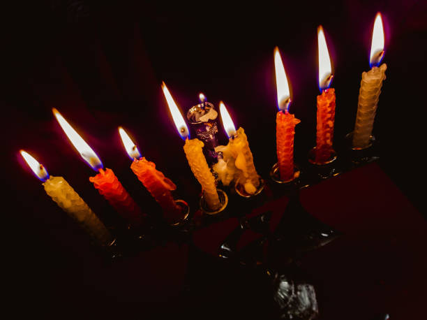 istock The burning candles in Menorah 897166446