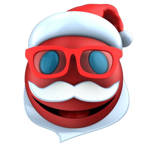 istock 3d red emoticon smile with christmas hat 897166712