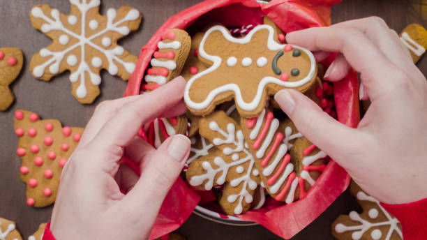 istock Packaging traditional home made gingerbread cookies 897178802