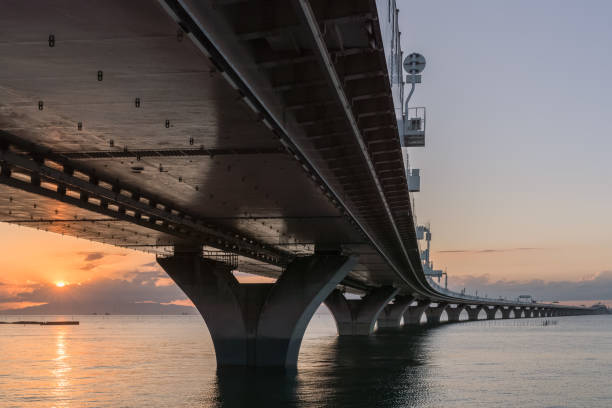 istock View of Tokyo Bay Aqua Line in sunset 897181124