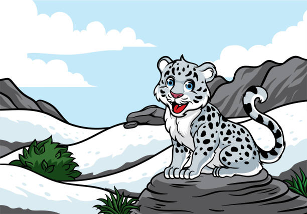 Young Snow Leopard In The Snowy Mountain Stock Illustration - Download Image Now - Snow Leopard, Cartoon, Cheerful - iStock Young Snow Leopard In The Snowy Mountain Stock Illustration - Download Image Now - Snow Leopard, Cartoon, Cheerful - iStock