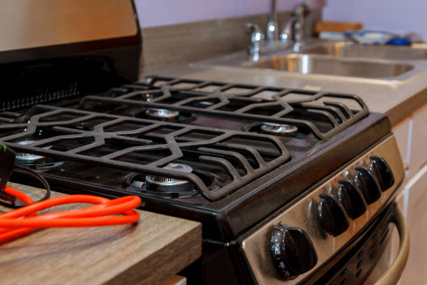 istock Kitchen gas stove in the kitchen 897207678