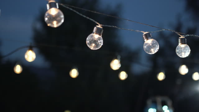 Festival pesta malam cahaya dekoratif di taman - Makan Malam, Peralatan Pencahayaan , Taman Formal