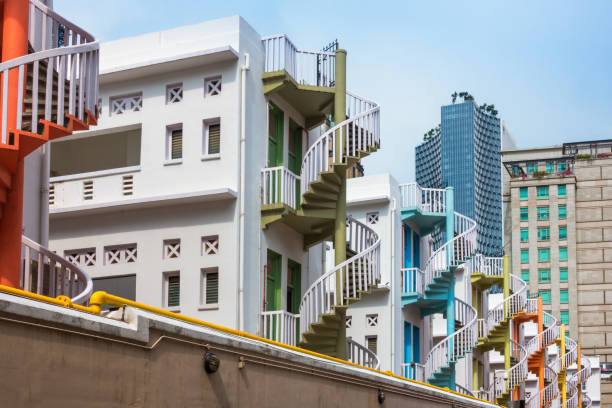 istock Colorful of spiral staircase 897223850