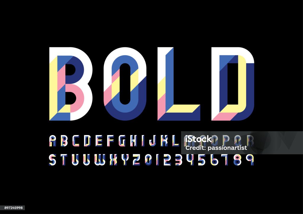 alphabet moderne - clipart vectoriel de Typographie - Technique photographique libre de droits