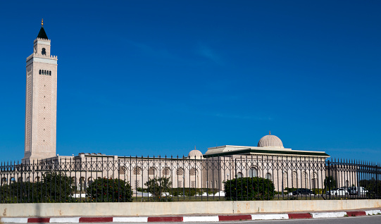 Malik Ibn Anas Mosque or El Abidine Mosque in Carthage, Tunis, Tunisia