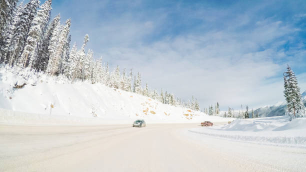 istock Driving over Berthoud Pass after winter storm in Colorado. 897265854