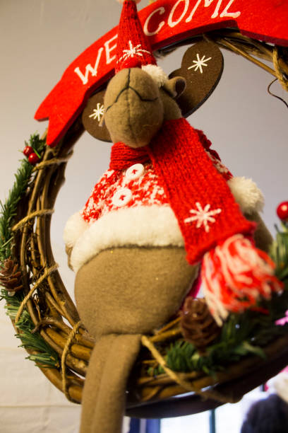 istock Christmas decorations with reindeer 897276746