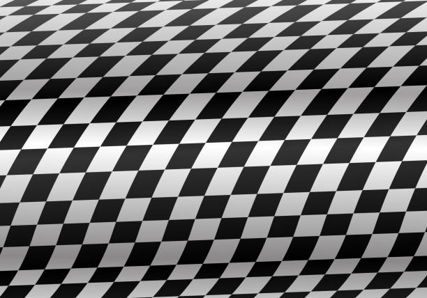 istock Abstract checkered curve for sport race championship background vector illustration. 897280250