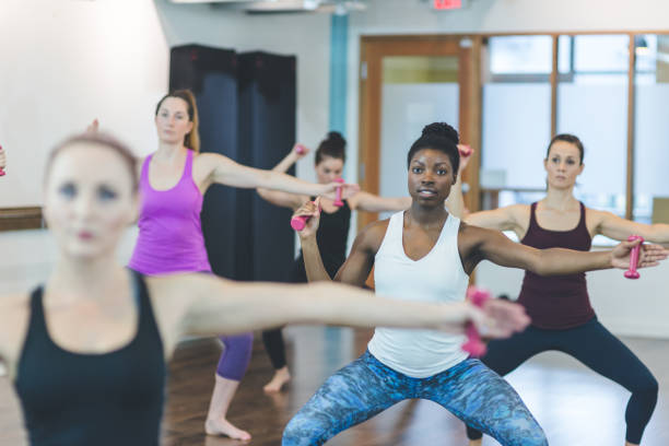 istock Women Working Out at Modern Gym 897283046