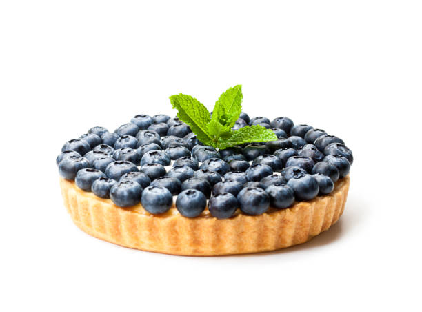 istock Blueberry  tart isolated on white background 897283534