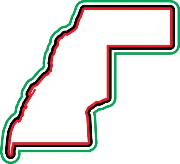 Vector illustration of Western Sahara Outline