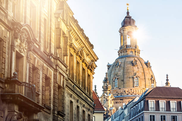 Dresden, Germany-august 15, 2022:view of Schlossplatz of Dresden on a sunny day
