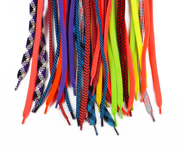 Laces multicolored brigh Laces multicolored brigh shoelace stock pictures, royalty-free photos & images