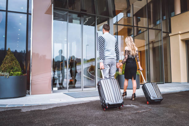 istock Love holidays in the luxurious hotel 897319370