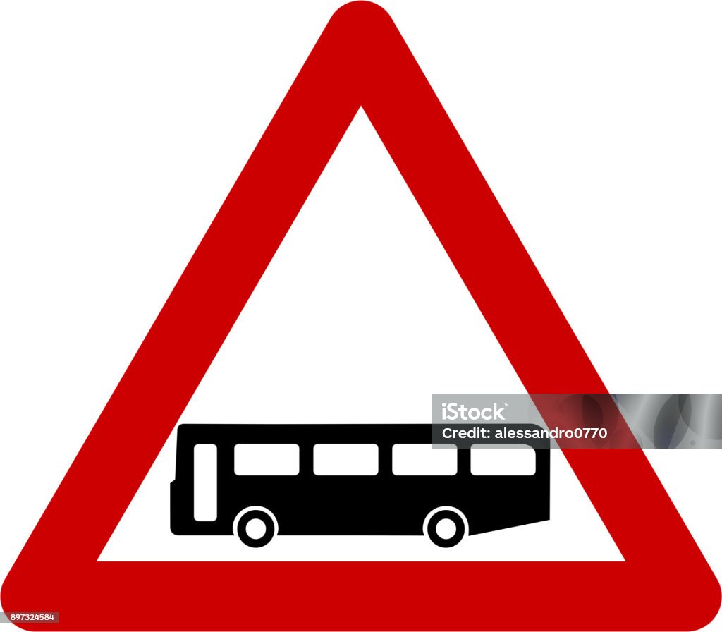 Bus Overloading Signage Warning Sign With Bus Symbol Stock Illustration - Download Image Now ...