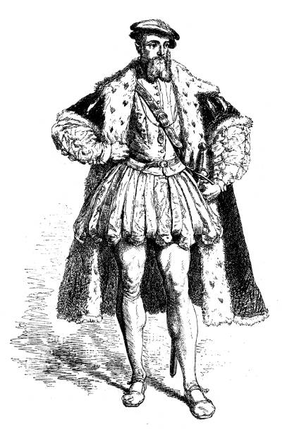franciszek, pierwszy książę guise (1496-1550). - duke stock illustrations