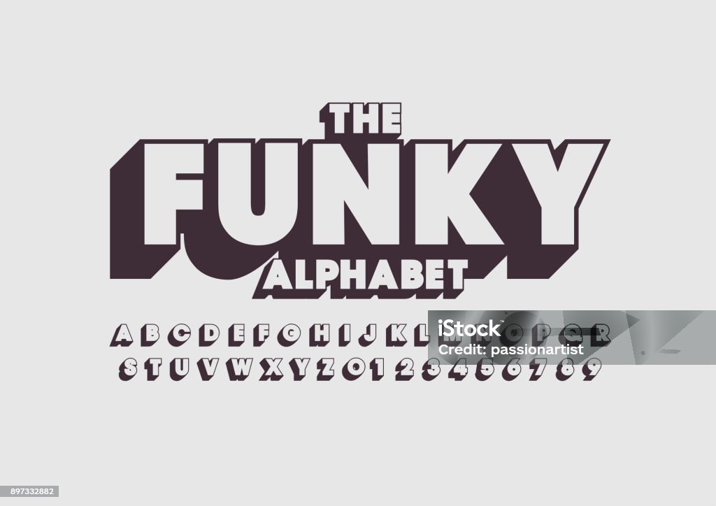 Mutige alphabet - Lizenzfrei Maschinenschrift Vektorgrafik