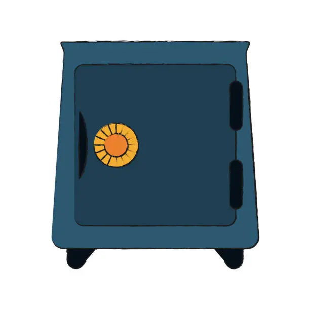 Vector illustration of Strongbox isolated symbol