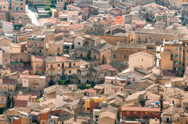 istock view of Agira in Sicily 897335934