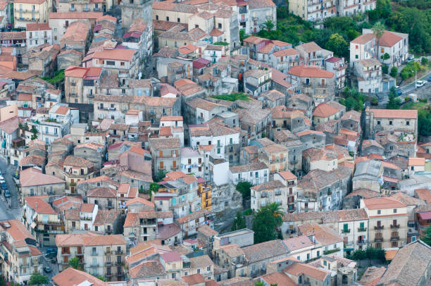 istock view of Tortorici  in Sicily 897336154