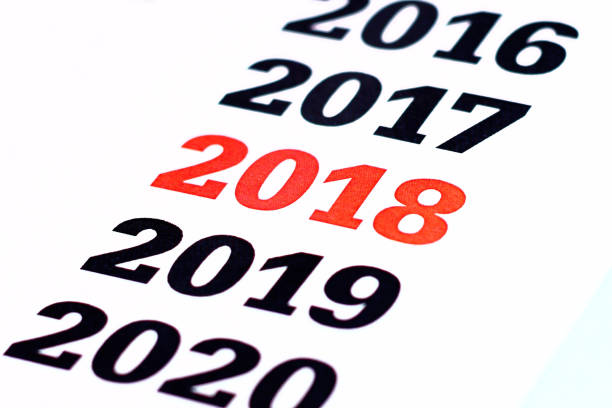 istock Close up of year 2018. 897357132
