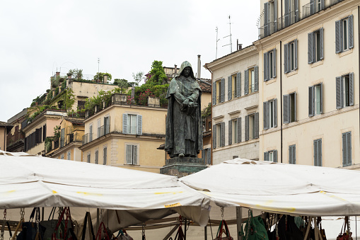 Giordano Bruno statues in Campo de' Fiori, Rome