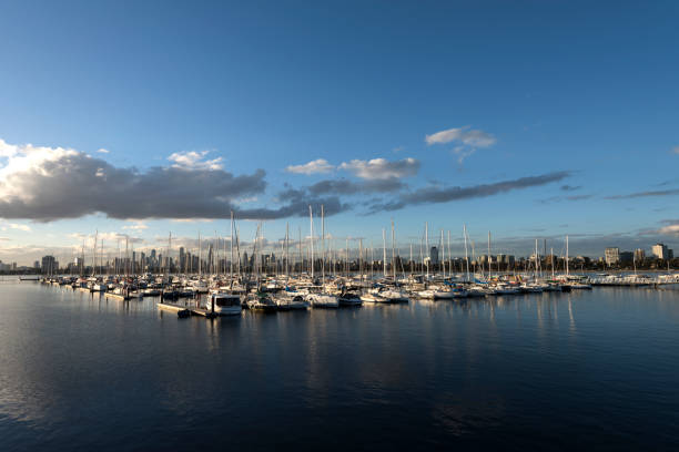 istock Editorial: Melbourne CBD and Marina View from St.Kilda Beach - 15.07.2017, Australia 897371092