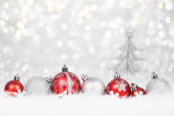 istock Christmas composition is with colorful balls 897375284