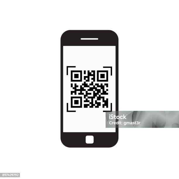 스마트폰 Qr 코드 아이콘 바코드 스캔 전화 검색 QR코드에 대한 스톡 벡터 아트 및 기타 이미지 - QR코드, 의료용 스캐너, 바코드 스캐너