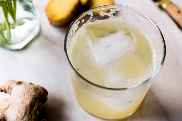 istock Organic Ginger Ale Soda (Tonic) in Glass Ready to Drink 897430170