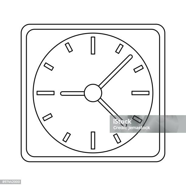 Square Clock Frame Design Clock Square Frame Stock Illustration - Download Image Now - Accuracy ...