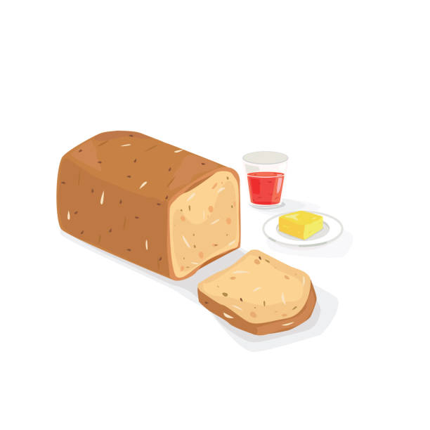 ilustraciones, imágenes clip art, dibujos animados e iconos de stock de pan  - whole wheat