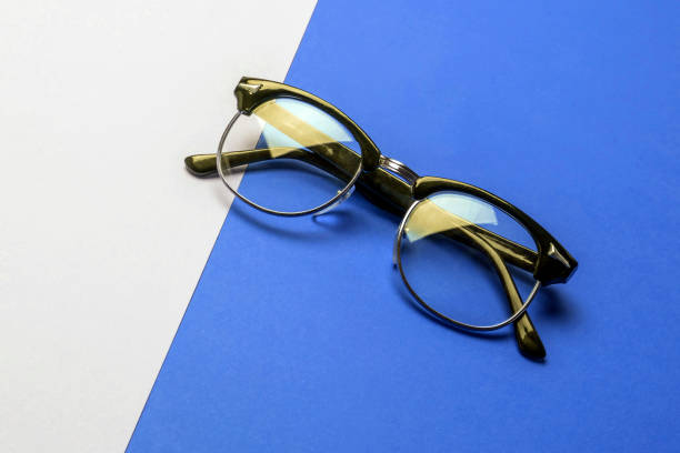 istock Vintage glasses on colorful background, conceptual image 897474704