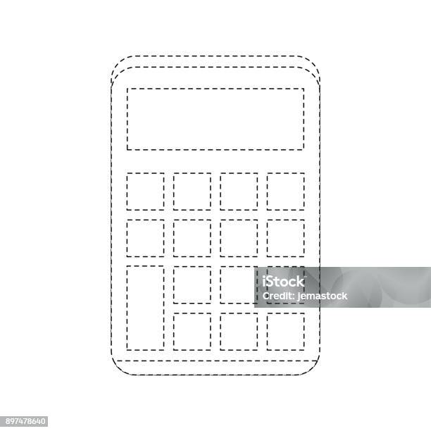 Math Calculator Device Stock Illustration - Download Image Now - Black ...