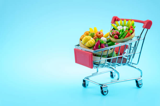 istock Vegetable in the shopping cart 897484646