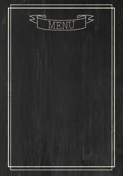 Photo of Black board as mockup for restaurant menu