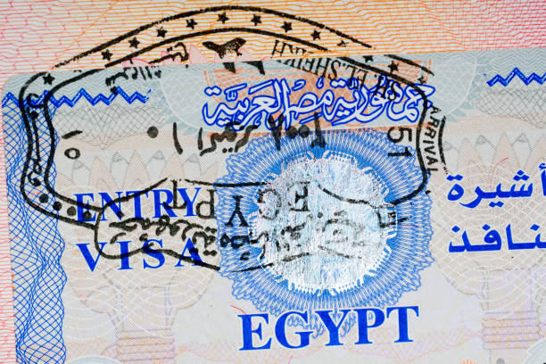 istock egypt entry visa and passport stamp 897498578