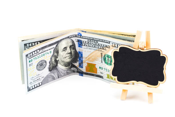 istock chalkboard with space for inscriptions and money on white background 897512658