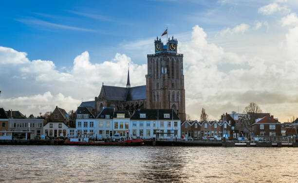 Dordrecht skyline holland Great Church of the city of Dordrecht, province Zuid-Holland, the Netherlands, one of the oldest cities in the Netherlands, the church was burned in 1400 dordrecht photos stock pictures, royalty-free photos & images