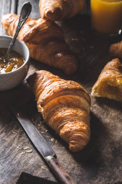 istock Delicious croissants for breakfast 897542376