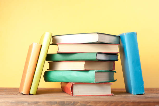 istock Stack of colorful books. Education background. Back to school. Copy space for text. 897557994