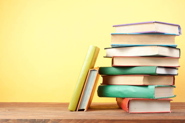 istock Stack of colorful books. Education background. Back to school. Copy space for text. 897558042