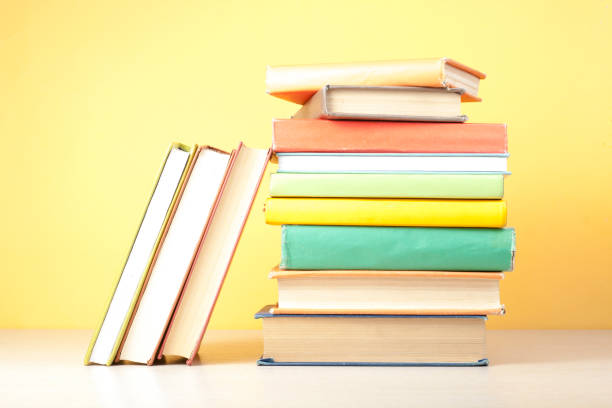 istock Stack of colorful books. Education background. Back to school. Copy space for text. 897558370