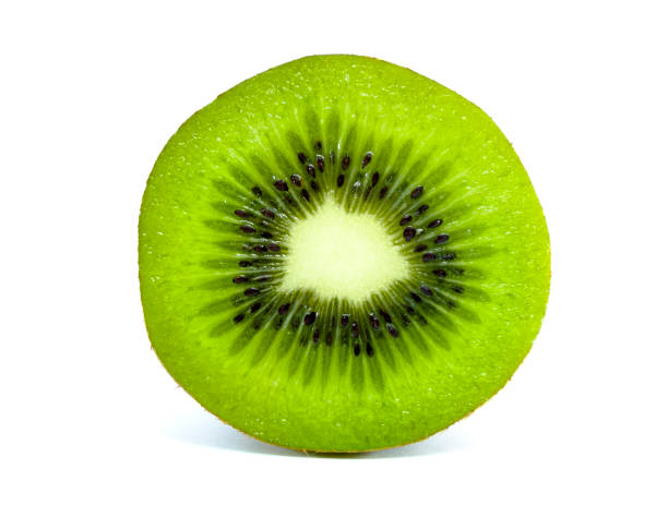 istock Half cut  kiwi fruit  isolated on white background, with clipping Path 897594294