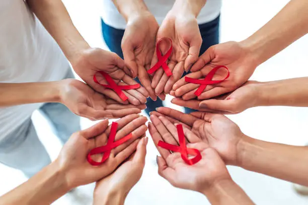 Photo of AIDS awareness concept.